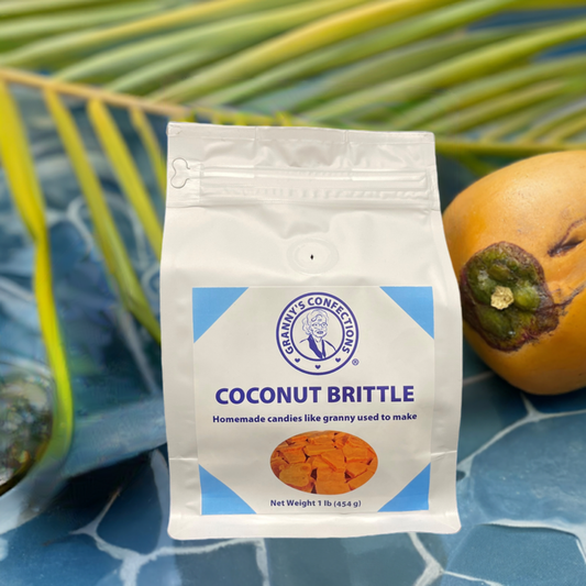 Coconut Brittle Organic Coconut Grannys Confections